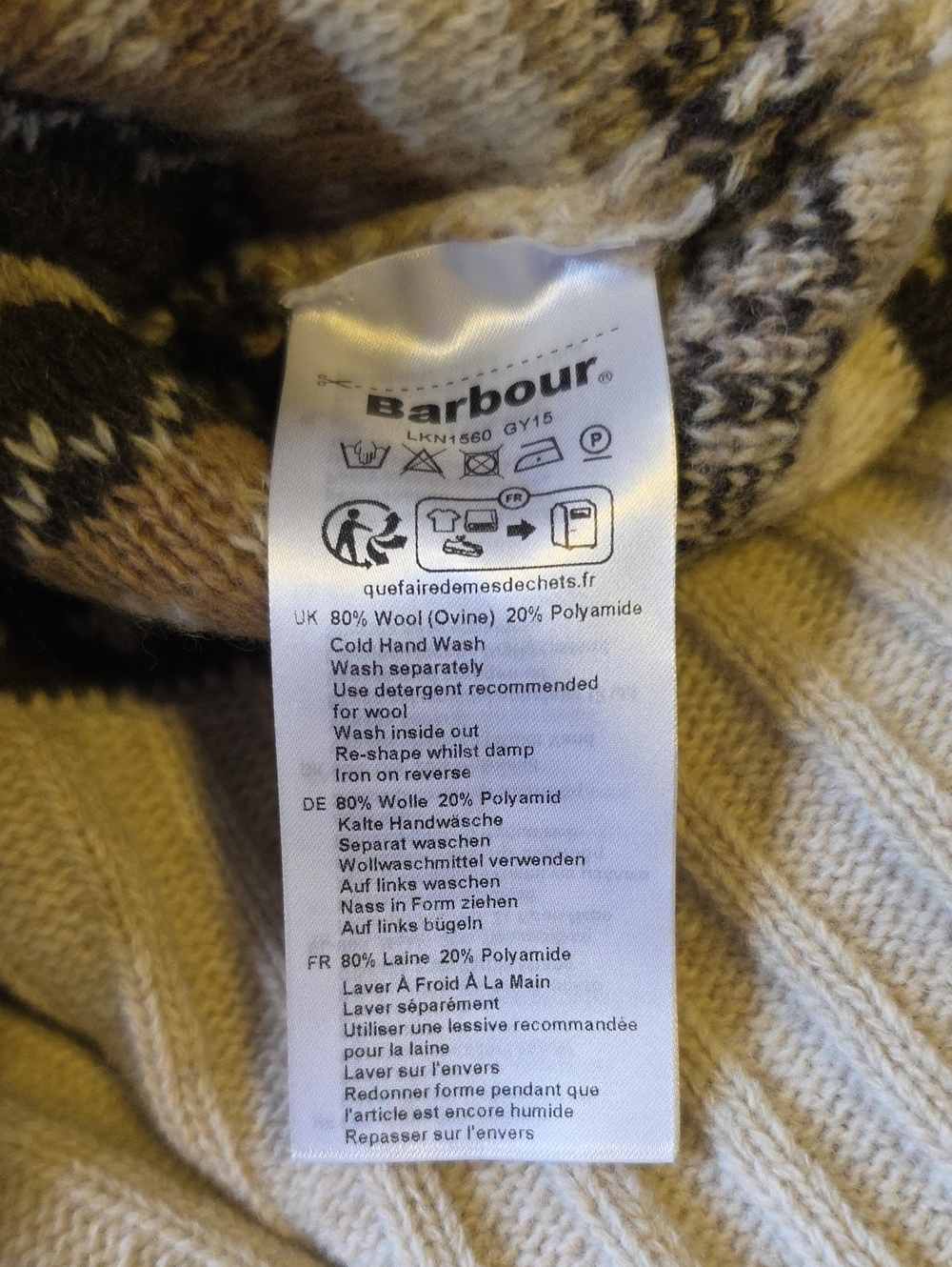 Barbour Knitted Helen Jumper In Birch Multi 2 NWT - Picture 12 of 12